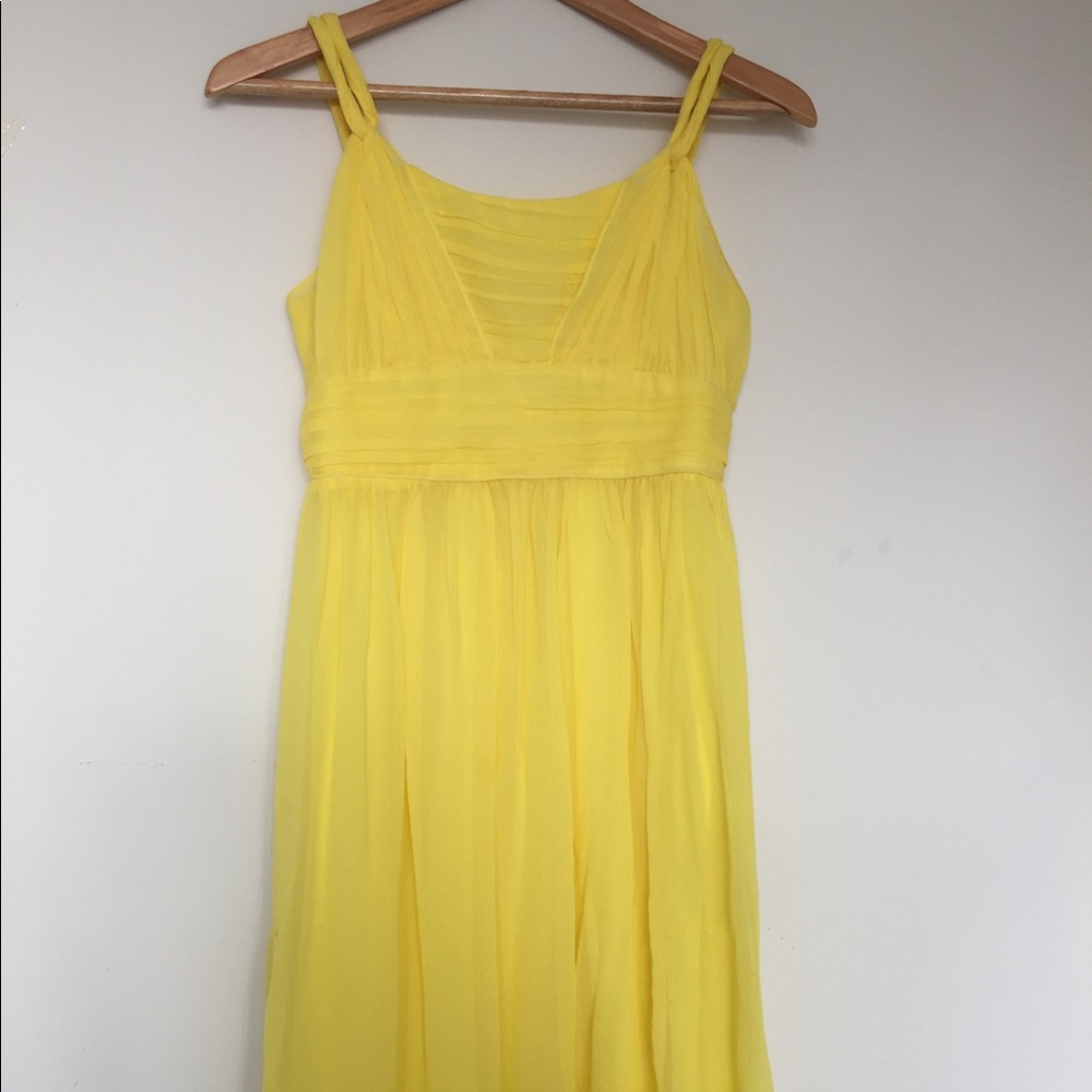 Banana Republic Silk Yellow Chiffon Dress